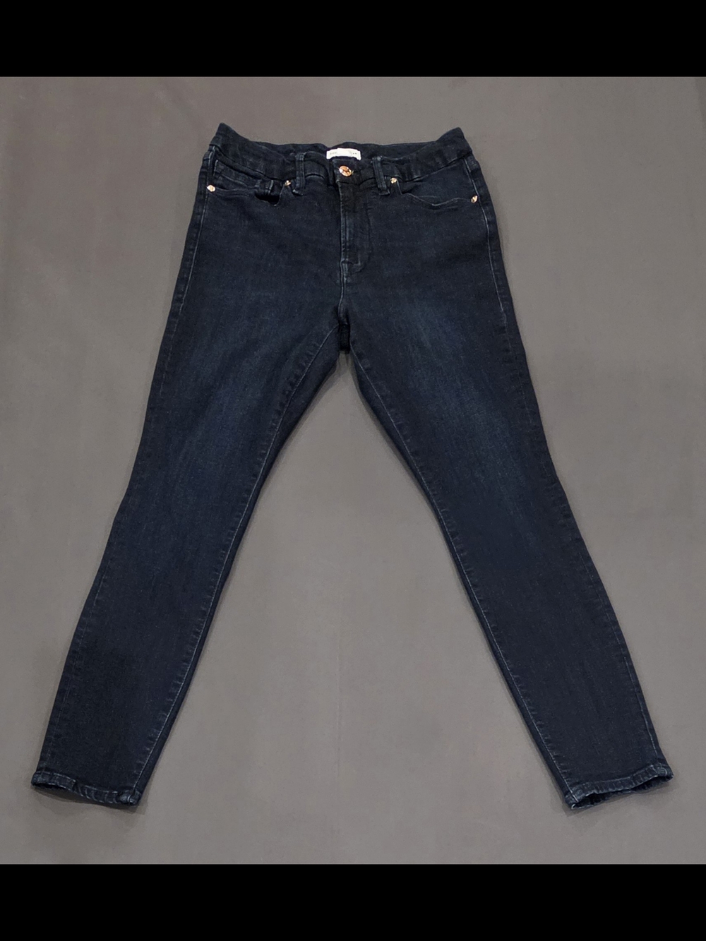 Good American Good Legs Skinny Jeans Size 10/30 Dark Wash Stretch Denim